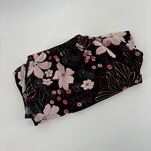 Top Choice Womens 3X Fit Small Floral Chiffon Layered Midi Skirt Pink Black